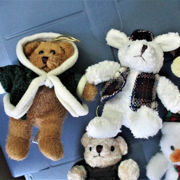 Vintage HUGFUN Set of 5 Plush Animal Ornaments - Picture 2 of 9